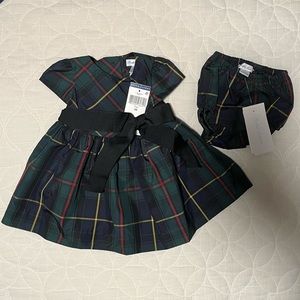 NWT- Ralph Lauren Plaid Fit & Flare Dress & Bloomer